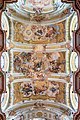 Deutsch: Deckenfresko im Langhaus Via Triumphalis des hl. Benedikt English: Ceiling fresco in the nave Via triumphalis of St. Benedict