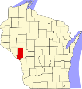 Locatie van Trempealeau County in Wisconsin