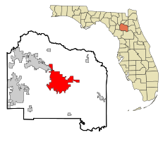 Location in Alachua County and the state of Florida