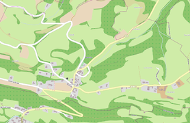 Openstreet map with Bourréac in the center