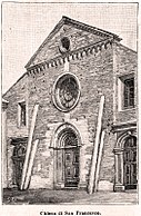 Chiesa di S. Francesco (Stampa a xilografia, 1895)