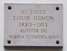 Plaque au no 26.