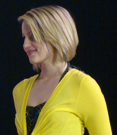 Dianna Agron en tant que Quinn lors du Glee, le concert 3D.