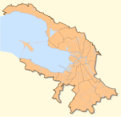 Mapa konturowa Petersburga, po prawej znajduje się punkt z opisem „Smolny Monaster Zmartwychwstania Pańskiego”