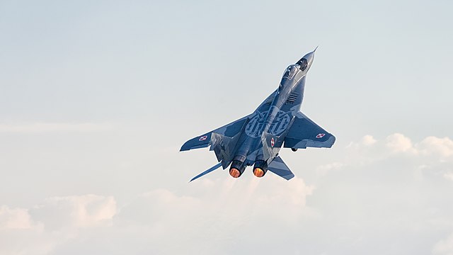 Polish Air Force Mikoyan-Gurevich MiG-29A Fulcrum (reg. 105, cn 2960535105) at ILA Berlin Air Show 2016.