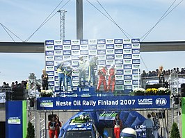 Podium festiviteiten met Grönholm en Rautiainen opnieuw heer en meester in hun thuisrally