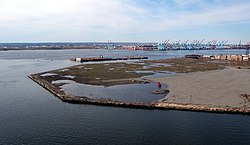 Southwestern tip of Bergen Point