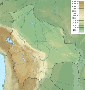 Serranía de El Bala ubicada en Bolivia