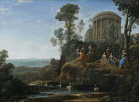 Claude Lorrain, Apollon et les Muses sur le mont Hélion, 1680