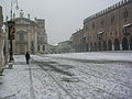 Piazza Sordello, Duomo e Palazzo Ducale sotto la neve