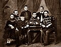 Aleksandrs II ar bērniem. No kreisās: Marija, Sergejs, Vladimirs, Aleksandrs, Aleksejs, Nikolajs (1861)