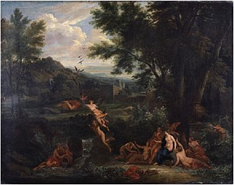 Les Piérides changées en pies (d'après Ovidius) par Richard II van Orley (entre 1683 et 1732), musée des Beaux-Arts de Gand.