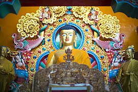 Statue of Buddha, Matho Monastery, Ladakh (14666923762).jpg