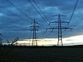 380-kV-Leitung Etzenricht-Hradec zwischen Weiden und Etzenricht (rechts). Links die 110-kV-Leitung Etzenricht-Weiden