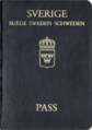 1989-yilda chiqarilgan "Qora muqovali" Shvetsiya oddiy pasporti.