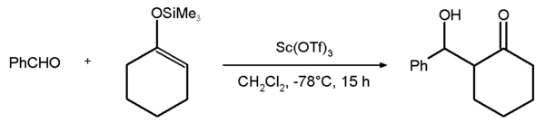 Sc(OTf)3-mediated aldol condensation