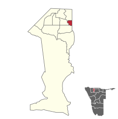 Karte Ondangwa-Stadt in Namibia