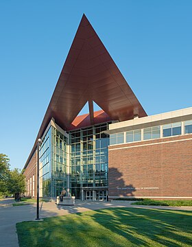 Neil Armstrong Hall of Engineering at Purdue University in the summer of 2016.