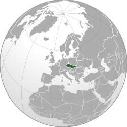 Czechoslovakia (orthographic projection)