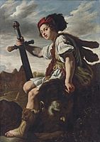 「ゴリアテの首を持つダビデ」（英語: David with the Head of Goliath）1610年-1620年ころ。