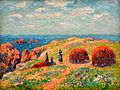 Henry Moret, Falaises d'Ouessant, 1902, goémonières et séchage.