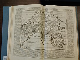 Oude kaart van Azië zoals afgebeeld in de Atlas Historique.