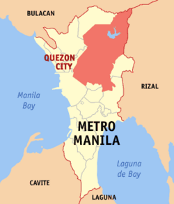 Quezon Cityn sijainti Metro Manilassa