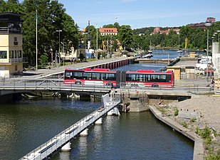 Nya slussen och Slussbron, 2017.