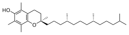 Structuurformule van α-tocoferol