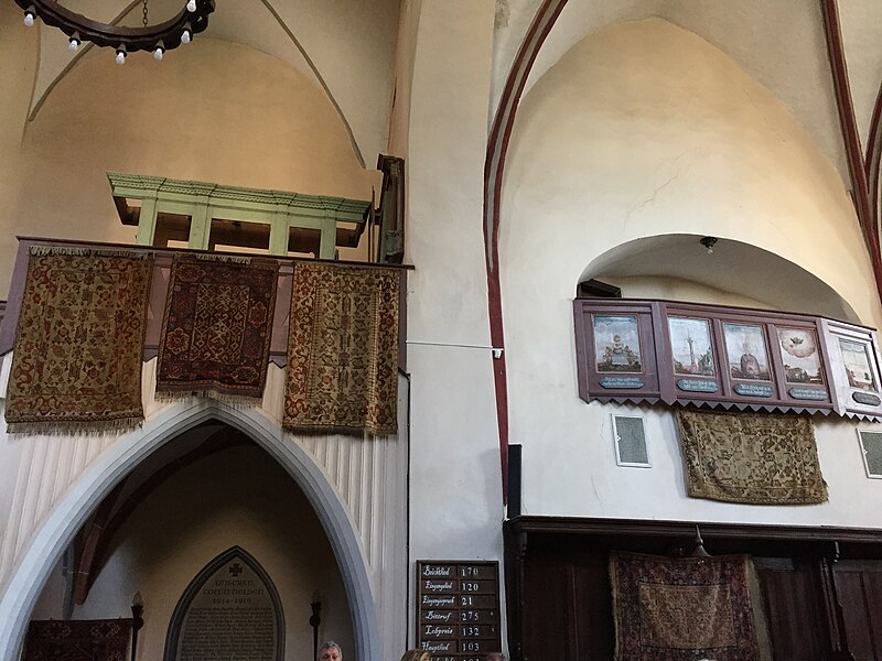 File:Transylvanian rugs in the Monastery Church of Sighișoara, Transylvania, Romania.jpg