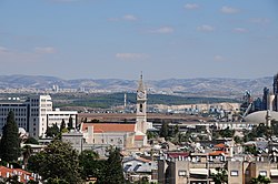 Ramla seen from the White Tower with the eastern hills around Modi'in in the background, 2013