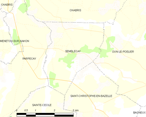 Poziția localității Sembleçay