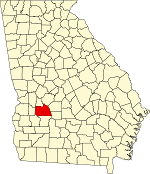 Map of Georgia highlighting Sumter County