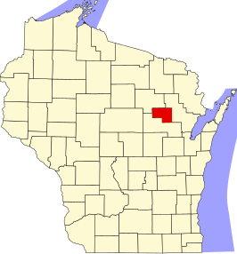 Locatie van Menominee County in Wisconsin