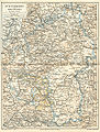 Historical map of Württemberg and Hohenzollern (1888)