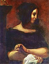 Portret George Sand, 1838, olej na płótnie, Ordrupgaard-Museum, Kopenhaga