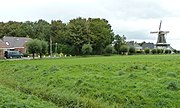 Gezicht op deel van Klein Wetsinge vanaf de kerk (2010)