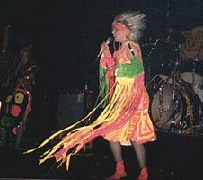 Rubella Ballet playing at the Clarendon Club, London, Christmas Eve 1985