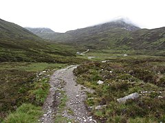 Track S of Lairig Bothy, Lairig Leacach with Sgurr Innse behind - geograph.org.uk - 3285868.jpg