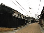 土山宿の家並み