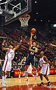 US Navy 071217-N-7206K-005 U.S. Navy Midshipman Kaleo Kina scores on a lay-up basket during a basketball game against the San Diego State University Aztecs.jpg