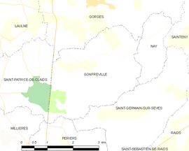 Mapa obce Gonfreville