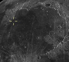 Leonid is one of twelve named craters near the landing site, located in the northwest of Mare Imbrium