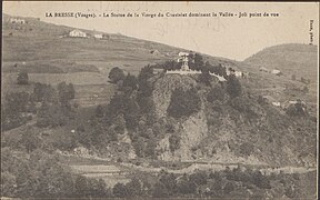 Carte postale, La Bresse (Vosges), La Statue de la Vierge du Chastelat dominant la vallée.jpg