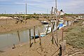 Sedimente in einem Kanal bei Marennes (Charente-Maritime, Frankreich)