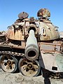 Rusting tank at the Highway of Death, Iraq