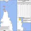 Ancestry of population in localities with significant share of Torres Strait islander population (Torres Strait Islander or other)[55]