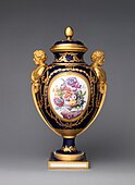 French vase with cover (vase des âges); 1788; soft-paste porcelain; height: 49.5 cm; Metropolitan Museum of Art