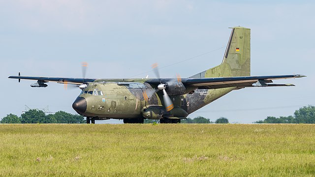 German Air Force LTG 63 Transall C-160D (reg. 50+61, cn D-83) at ILA Berlin Air Show 2016.