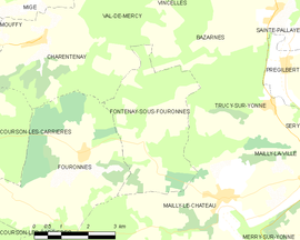 Mapa obce Fontenay-sous-Fouronnes